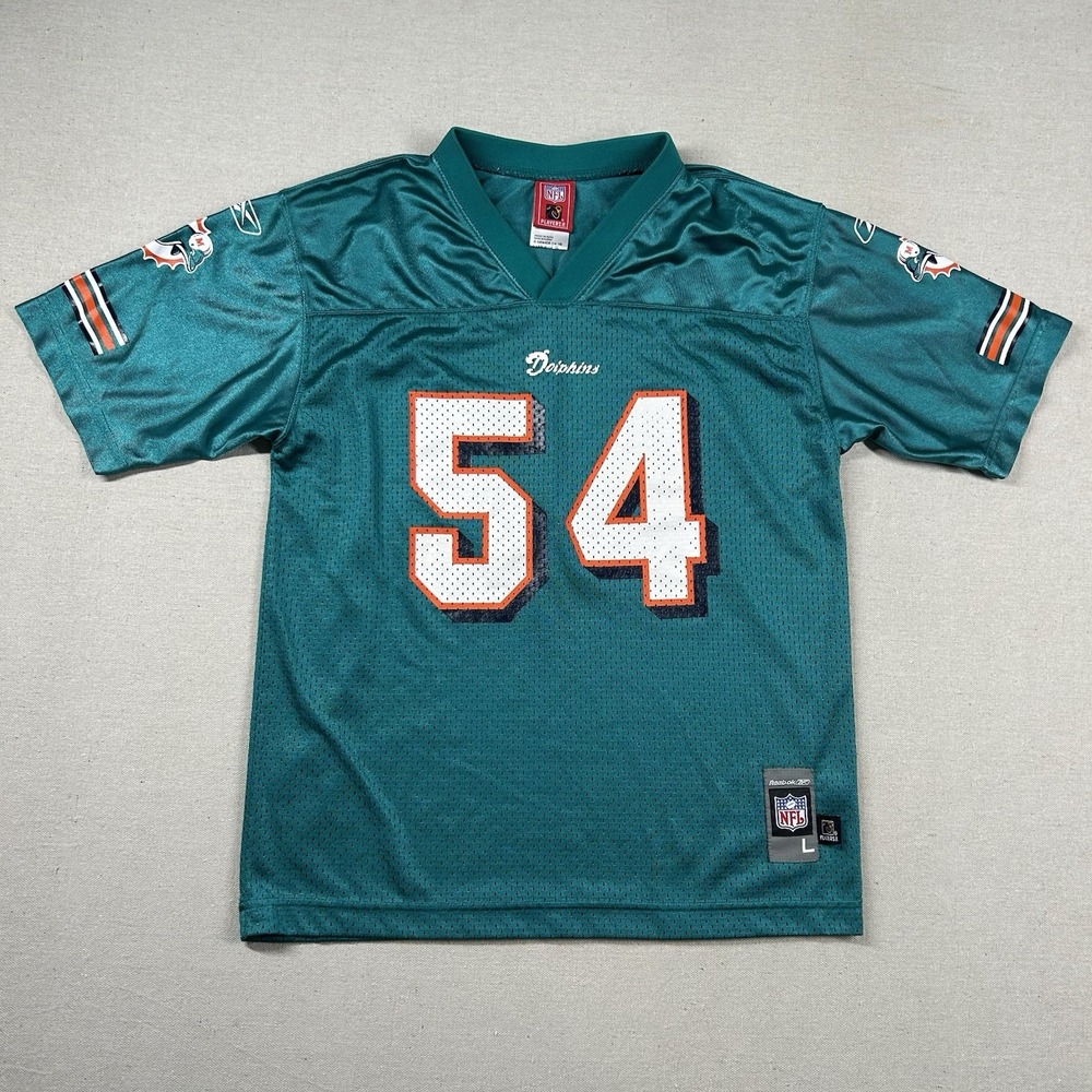 Vintage Reebok Zach Thomas Jersey Youth L (Womens S) Miami Dolphins NFL Football - Picture 2 of 10